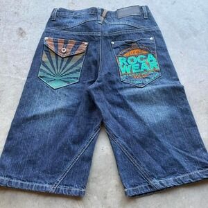 Vintage Y2K roccawear baggy embroidered jorts
